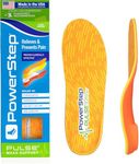 PowerStep Pulse Maxx Running Shoe Insoles - Orthotics for Overpronation & Pain Relief - Firm + Flexible Full Length Running Inserts for Enhanced Heel Support & Arch Comfort, Orange/Green, Men's 14-15,