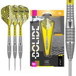 TARGET Darts Bolide 90% Tungsten Swiss Point Steel Tip Darts Set of 3, Barrel 05, 22 Grams | Featuring Pro Grip Dart Stems, Number 6 Dart Flights, Swiss Points | Professional Darts