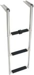 3-Step Boat Boarding Ladder Telescoping Stainless Steel Swim Ladder