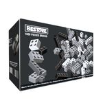 Bestoyz Building Bricks 1000 Pieces in Black, Dark Grey, Light Grey & White, Classic General Building Blocks Toys for Boys & Girls, Bulk Basic Brick Tiles for Adult's Building Projects