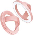 Silicone Magnetic Phone Grip - Magnetic Finger Loop Design Magnetic Ring for iPhone Back Magnet Phone Holder Compatible with Magnetic Case (Pink)