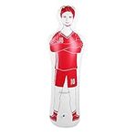 Inflatable Dummy Football Training Dummy Soccer Practice Mannequin Training Dummy Tumbler Boxing Punching Bag for Football Basketball Boxing(Red)