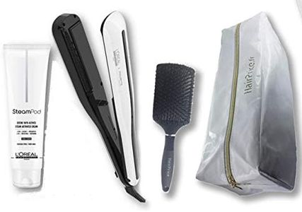 L'Oréal Professionnel Steampod 3.0 Lisseur + Crème Cheveux Epais 150 ml + Trousse De Rangement + Brosse