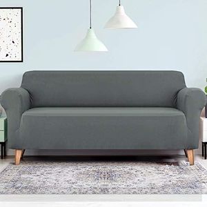 Artiss Sofa Cover, 4 Seater Couch Lounge Covers Stretch Armchair Slipcover Protector Home Living Room Furniture, Highly Stretchable Anti-Slip Soft Thick Machine Washable Grey