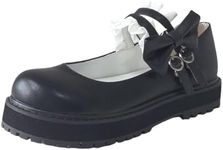 BB BEROBELLO FASHION IS AN ATTITUDE Japanese Sweet Lolita Flat Shoes Maid Cosplay Mary Jane Shoes Black