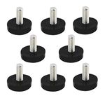 sourcing map Metric M6 x 1.0 Leveling Feet Adjustable Threaded Pole Leveling Foot Furniture Glide 8pcs