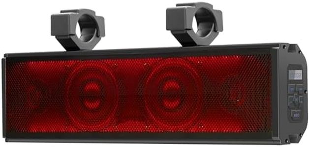 17" UTV Sound Bar Golf Cart Sound Bar Bluetooth IP65 Waterproof ATV Speaker 400W Amplified with RGB Lighting, Universal Mount for Polaris RZR Can-Am