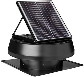 iLIVING HYBRID Ready Smart Thermostat Solar Roof Attic Exhaust Fan, 14", 1750 CFM, 2500 Coverage Area, Black