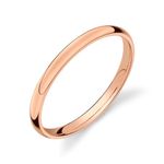 14K Wedding Band Dome Ring for Women Classic Engagement Ring Premium 925 Sterling Silver Wedding Band For Women Girls Men Boys High Polish Simple Silver Ring (Rose Gold, 12)