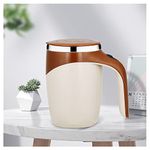 Automatic Magnetic Stirring Coffee Mug, Self Stirring Mug Magnetic Stirring Cup Rotating Home Office Travel Mixing Cup Suitable for Coffee/ Milk/ Tea/ Hot Chocolat (Brown)