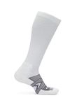 thorlos mens Wcou Max Cushion 12 Hour Shift Over the Calf Socks, White/Grey, X-Large US