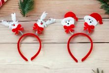 Sesonby (Set Of 2 Santa Claus headband birthday party favors costume Christmas Santa Headband Christmas Party Props CHRISTMAS HEADBAND FANCY DRESS Design May Vary