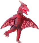 MXoSUM Dinosaur Inflatable Costume Adult Dino Pterodactyl Costume Suit Blow up dinosaur Costume for Halloween Cosplay Party(Red)