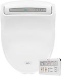 BioBidet Supreme BB-1000 Round White Bidet Toilet Seat Adjustable Warm Water, Self Cleaning, Wireless Remote Control, Posterior and Feminine Wash, Electric Bidet, Easy DIY Installation 3 in 1 Nozzle, Power Save Mode is Eco Friendly