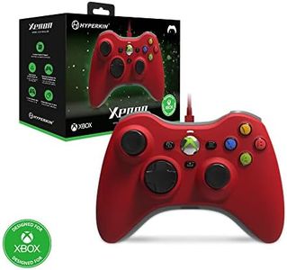 Xenon Wired Controller - Red - Officially licensed Xbox 360 Controller replica for use with Xbox Series X|S, Xbox One, Windows 10|11, PC, Video Game Controller, 3.5MM Audio Jack, Impulse Triggers, Plug and Play Gaming Gamepad