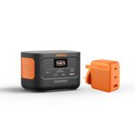 Jackery Solar Generator 100 Plus 102W Gan 3-Port Charger, 99Wh Portable power station with 102W Gan 3-Port Charger, LiFePO4 Battery 128W Output for Outdoors RV Camping Emergencies