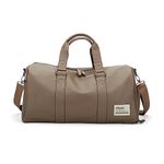 Gym Duffle Bag Waterproof Leather Large Sports Bags Travel Duffel Bags with Shoes Compartment Wet Bag Weekender Overnight Bag Men Women