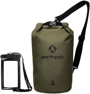 Earth Pak Waterproof Dry Bag - Roll Top Waterproof Backpack Sack Keeps Gear Dry for Kayak with Waterproof Phone Case