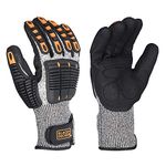 Black and decker BLACK+DECKER SUPPORTED HAND GLOVES HAVING 13 GAUGE HPPE LINER, TDM-B, BLACK SANDY NITRILE FINISH FOR ENHANCED GRIP AND PROTECTION AGAINST IMPACT, SIZE - LARGE