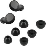 kwmobile Replacement Ear Tips Compatible with Jabra Elite 7 Pro - Set of 6 - Memory Foam Eartips - Black