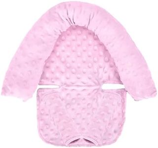 Childlike Behavior Carseat Head Support for Infant - Premium Shoulder Strap Covers for Enhanced Comfort - Easy-Install Carseat Belt Cover for Babies - Stylish and Soft Car Seat Accessories - Baby Pink