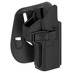 TEGE Paddle Holster for S&W M&P 9mm/.40 Full Size, Custom Molded Outside Waistband Paddle Holster Also Fits for Smith and Wesson MP 2.0 Compact 9MM/.40, OWB Carry with Release Button, Right Handed