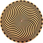 TazStudio Premium slipmat - Cork Turntable Mat for Better Sound Support on Vinyl LP Record Player - Cork mat Original Art Design - Psychedelic Geometric Storm Art (4mm Thick)-m2