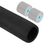 PATIKIL 1-7/8"(48mm) ID x 6Ft Pipe Insulation Foam Tube, Pipe Cover Wrap Roll Bar Padding Tubing with Wrapping for Handle Grip HVAC Air Conditioner