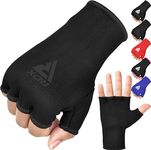 RDX Boxing Hand Wraps Inner Gloves for Punching - Half Finger Elasticated Bandages Under Mitts Fist Protection - Great for MMA, Kickboxing, Martial Arts Training & Combat Sports