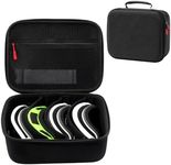 ProCase Large Hard Case for Multiple Ski Goggles, Travel Carrying Snow Goggles Bag Cover with Extra Lens Storage -Black