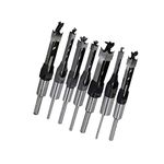 SaferCCTV Square Hole Drill Bit 7pcs Woodworking Mortiser Drill Bit Steel Hardness Sharp Durable Mortising Chisel Set 1/2-Inch 1/4-Inch 3/4inch 3/8-Inch 5/8-Inch 5/16-Inch 9/16-Inch