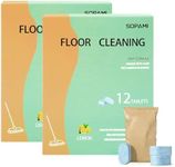 SOPAMI 24pcs Floor Cleaning Solution Tablet Deep Cleans for Multiple Hard Floors, Tile and Vinyl Floors，Suitable With All Robot Vacuums with Mopping and Cordless Wet/Dry Vacuum Mop Cleaner lemon Scent