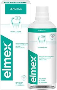 elmex Collutorio Sensitive 400ml I Protezione Extra dai Denti Sensibili e dalla Carie Radicolare I Con fluoruro amminico | con Tripla Azione | 0% Alcohol