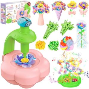 DIY Flower Craft Kit with Light and Music, Flower Bouquets Press Kits, Arts and Craft Kits for Kids Ages 4-8, Christmas Birthday Gifts for 3 4 5 6 7 8-12 Girls, Educational Preschool Toys for Toddler