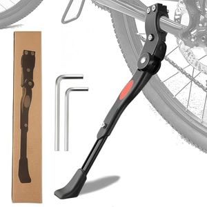 Adjustable Bike Kickstand, Lightweight Aluminum Alloy Bicycle Side Stand for 55.9-73.7CM& 700C Bike, Anti-Slip Stable Rear Kickstand for Mountain Road Hybrid Bike