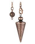 JSDDE Metal Dowsing Pendulum Copper Pendent Pendulum for Reiki Healing Divination (Bronze)