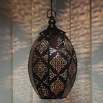 Homesake® Antique Oval Moroccan Pendant Light for Home Decoration Hanging Lamp Lights for Ceiling Jhumar Lighting for Home |, Bedroom Home Decor Items, Diwali Decoration Items for Home Decor