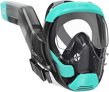 Seaview 180 V3 Full Face Snorkel Mask Adult- The V3 is The Perfect Snorkeling Gear for Adults and Kids- Patented Flowtech Side Snorkel Design- Up to 600% Easier Breathing. Snorkeling Gear for Kids