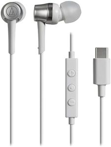 Audio-Technica ATH-CKD3C in-Ear Headphones with USB-C Connector, White