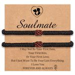 GBTBYS Couple Bracelet Red Black String Knot Bracelets for Soulmate Women Boyfriend Girlfriend Husband Wife Long Distance Matching Bracelets Gifts for Him Her Valentine