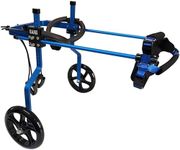 KAJILE Adjustable Dog Wheelchair,Pet Cart,Handicap Dog Weak Hind legs Rehabilitation Training,Soft Harness,Easy Assemble,blue,L-1