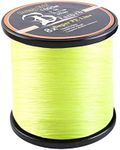 LSHEL Braided Fishing Line 8-fold 1000 m PE Super Strong Braided Lines, Yellow, 4.0# 0.33 mm/22.68 kg/50 lb