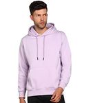 Alan Jones Clothing Men's Cotton Blend Hooded Neck Regular Fit Sweatshirt (Ss19-Rnhd11-Lpr-Xxl_Light Purple_2Xl)