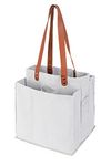 Alex Virtue Reusable Grocery Bags for Heavy Duty,Tote Bags Bulk,Foldable Shopping Bags,Utility Multipurpose Tote, White, One Size