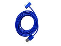 3 Pack of 3 Metre Extra Long Blue 30-Pin USB Data Sync Charging Cable Charger Lead for Apple iPhone 4 4S 3G 3GS Apple iPad 1st 2nd 3rd Gen iPod 5th Gen Classic Nano 1st 2nd 3rd 4th 5th 6th Gen Touch