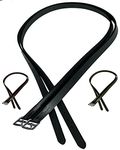 Majestic Ally Genuine Leather English Stirrup Leathers (Pack of 2) (Black, 54)