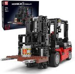 Mould King 13106 Forklift Truck Building Block Kit, MOC Remote Control Heavy-Duty Shelf Lifted Truck Model Toy, Gift Toys for Kids Age 8+/ Adult (1,719 Pieces)