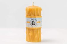 2″ x 4.8″ Lumpy Bumpy Stumpy Beeswax Candle - 100% Pure Beeswax, hand-poured, family-run and Made in Toronto, Canada - by Gammy's Beezwax Candles