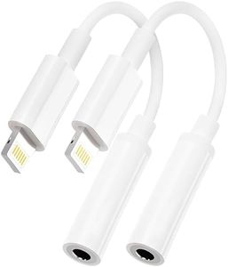 2 Pack Apple MFi Certified Lightning to 3.5 mm Headphone Jack Adapter iPhone Jack Aux Audio Dongle Cable Earphones Headphones Converter Compatible with iPhone 12 12 Pro11 XR XS X 8 7 iPad iPod