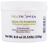 Zeolite Powder | 0.55 Pound - 250 g | Ultra FINE Less-Than 2 µm | Clinoptilolite 94%+-3 | 3X Activated | Natural Mineral Dust | Heiltropfen®